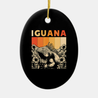 Cute Lizard Iguana Reptil Gift Iguana Ceramic Tree Decoration