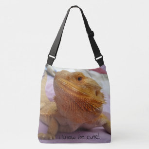 Cute Lizard Up Close Photo Print Crossbody Bag