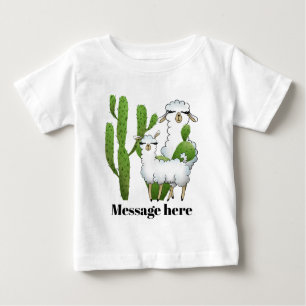 Cute llama add name or message t-shirt