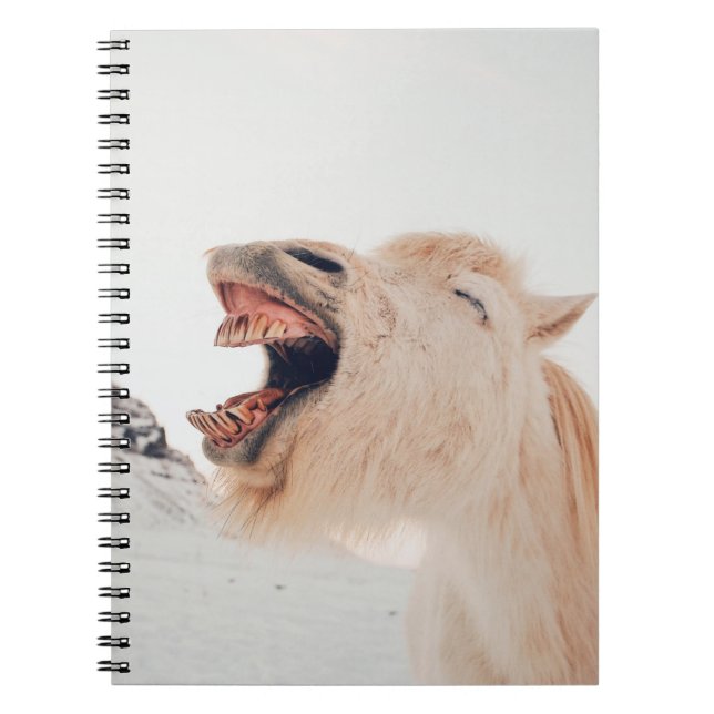 CUTE LLAMA ALPACA LAUGHING NOTEBOOK (Front)