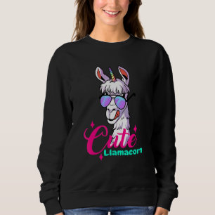 Cute Llama Alpaca Llamas  Kids Girls Women Sweatshirt