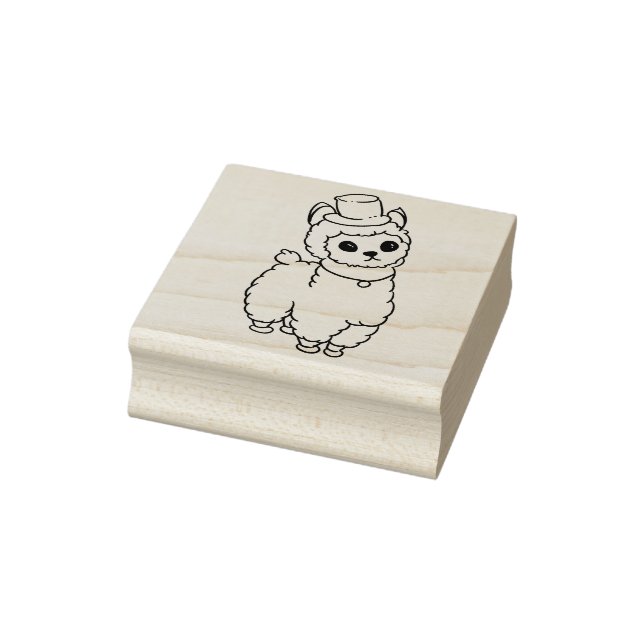 Cute Llama/Alpaca Rubber Stamp (Stamp)