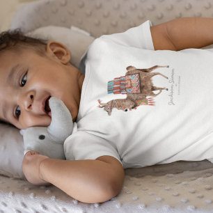 Cute Llama Animal   Baby Boy   Bodysuit