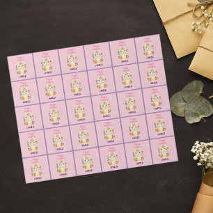 Cute Llama Animal Birthday Party Colourful Mexican Wrapping Paper