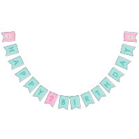Cute Llama birthday party bunting banner