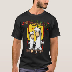 Cute Llama Couple Alpaca T-Shirt