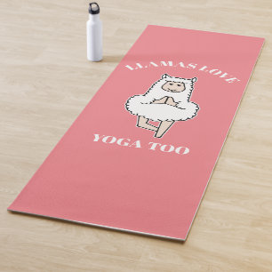 Cute Llama Doing Yoga, Llamas Love Yoga Too Yoga  Yoga Mat