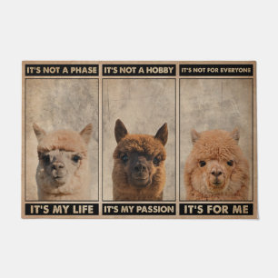 Cute Llama Doormat, Funny Quotes Doormat