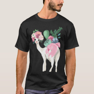Cute Llama Drama Flower Child Pagan Tradition Kids T-Shirt