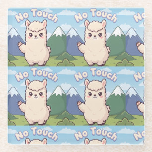 Cute Llama Glass Coaster
