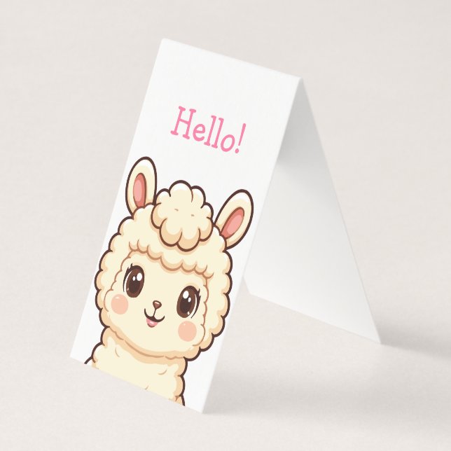 Cute llama illustration design (Front)