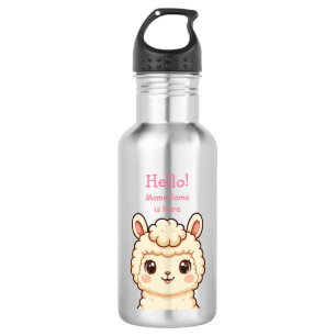 Cute llama illustration design 532 ml water bottle