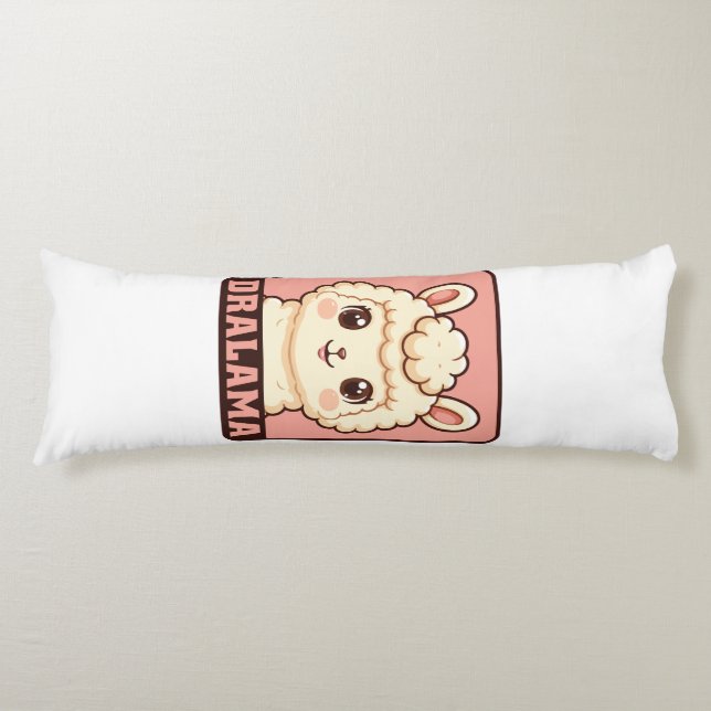 Cute llama illustration design body cushion (Front)
