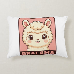 Cute llama illustration design decorative cushion
