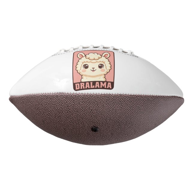 Cute llama illustration design football (Rotated 270)