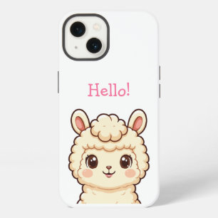 Cute llama illustration design iPhone 13 case