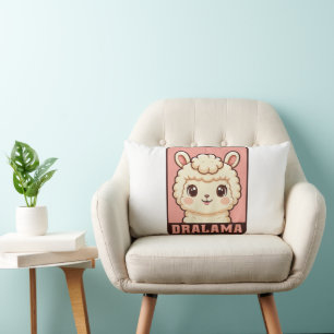 Cute llama illustration design lumbar cushion