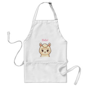 Cute llama illustration design standard apron