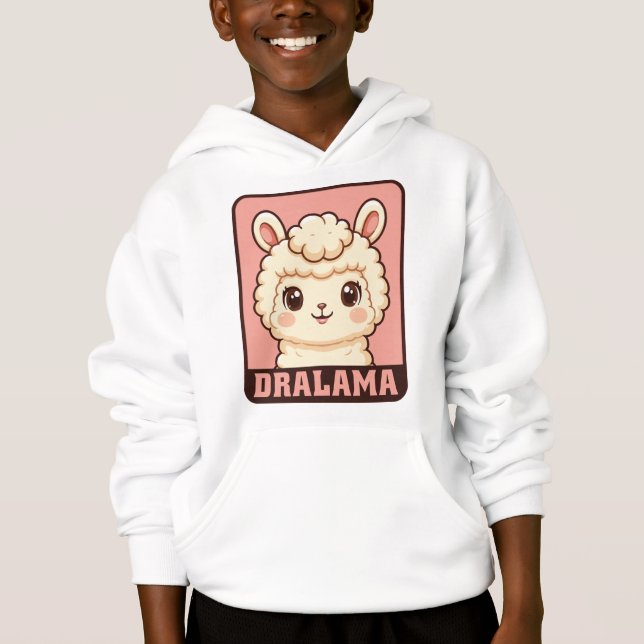 Cute llama illustration t-shirt design (Front)