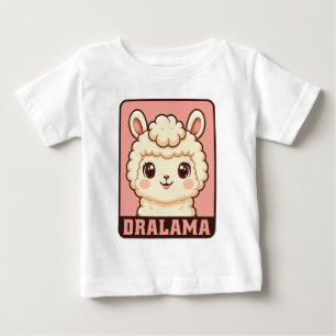Cute llama illustration t-shirt design