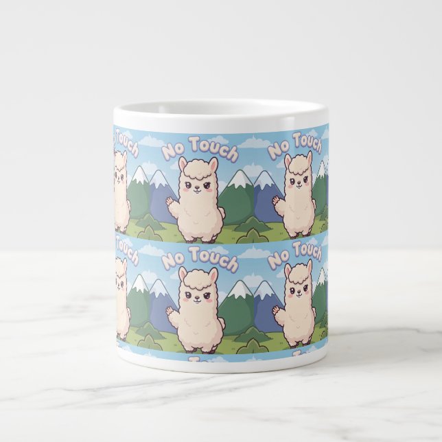 Cute Llama  Large Coffee Mug (Front)