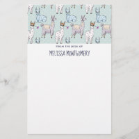 Cute Llama Pattern on Polka Dots