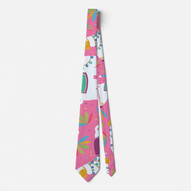 Cute Llama Pattern Tie (Front)