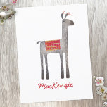 Cute Llama Personalised Postcard<br><div class="desc">A fun llama or alpaca ready for you to customise with your own name,  quote or funny saying.</div>