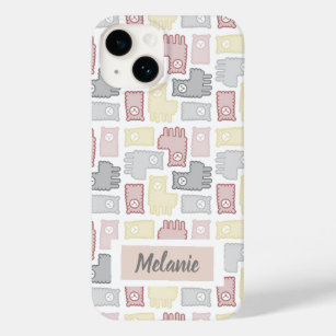 Cute Llama Personalised Puzzle Pattern Case-Mate iPhone 14 Case