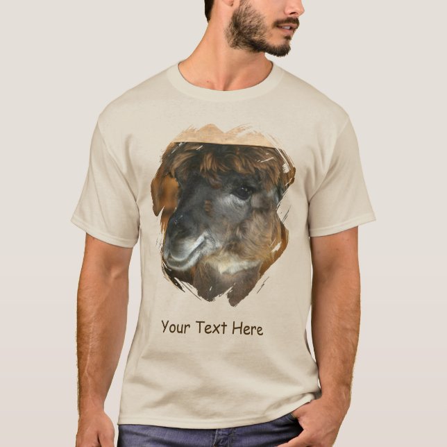 Cute Llama Personalized Animal  T-Shirt (Front)