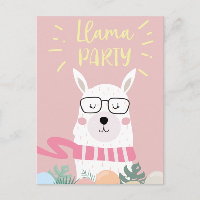 Cute llama postcard (Front)