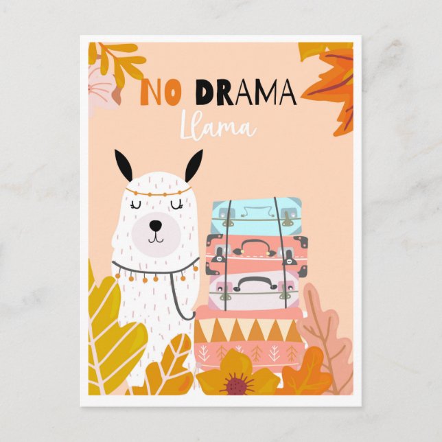 Cute llama postcard (Front)