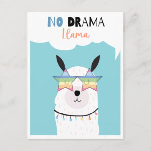 Cute llama postcard