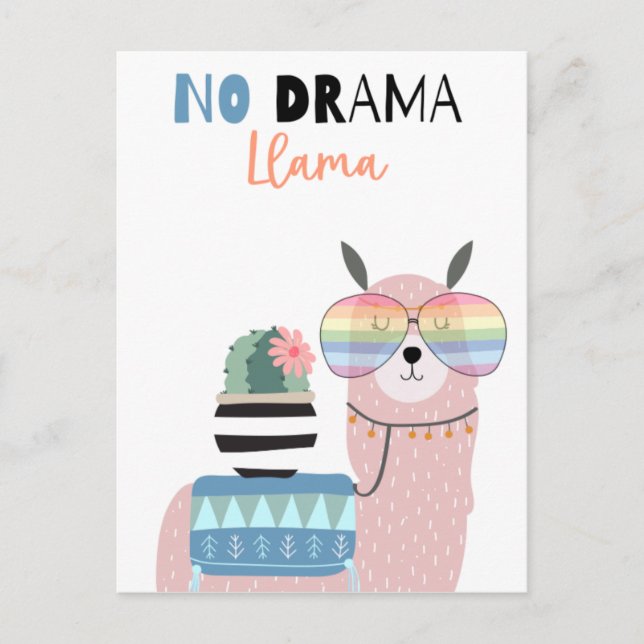 Cute llama postcard (Front)