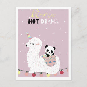 Cute llama postcard