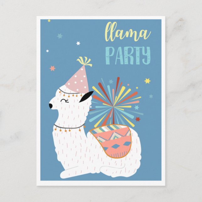 Cute llama postcard (Front)