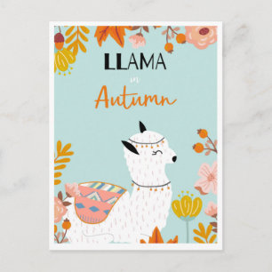 Cute llama postcard