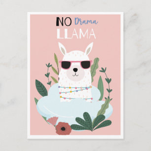 Cute llama postcard