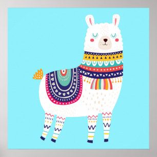 Cute Llama Poster