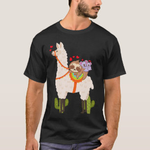Cute Llama Sloth Koala Valentines Day Mothers Day  T-Shirt