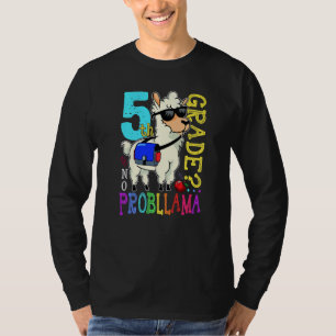 Cute Llama Team 5th Grade Back To School No Probll T-Shirt