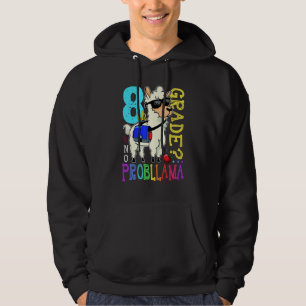 Cute Llama Team 8th Grade Back To School No Probll Hoodie