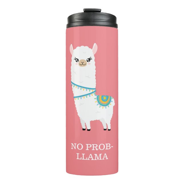 Cute Llama Thermal Tumbler (Front)