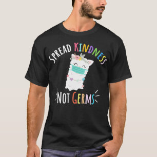 Cute Llama With Face Mask Gift Spread Kindness Not T-Shirt