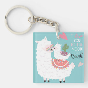 Cute Llamas Key Ring
