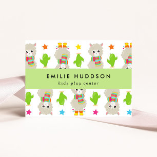 Cute Llamas, Kids Play Centre, Activity Centre Business Card