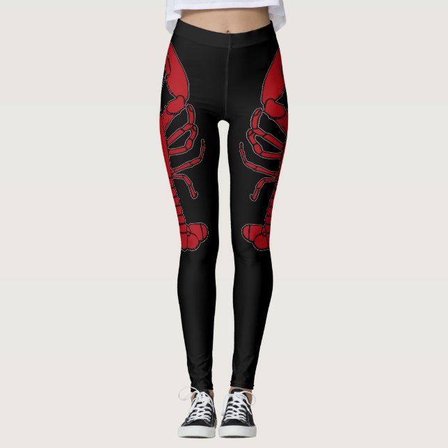 Cute lobster beach leggings (Front)