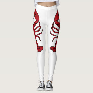 Cute lobster beach leggings