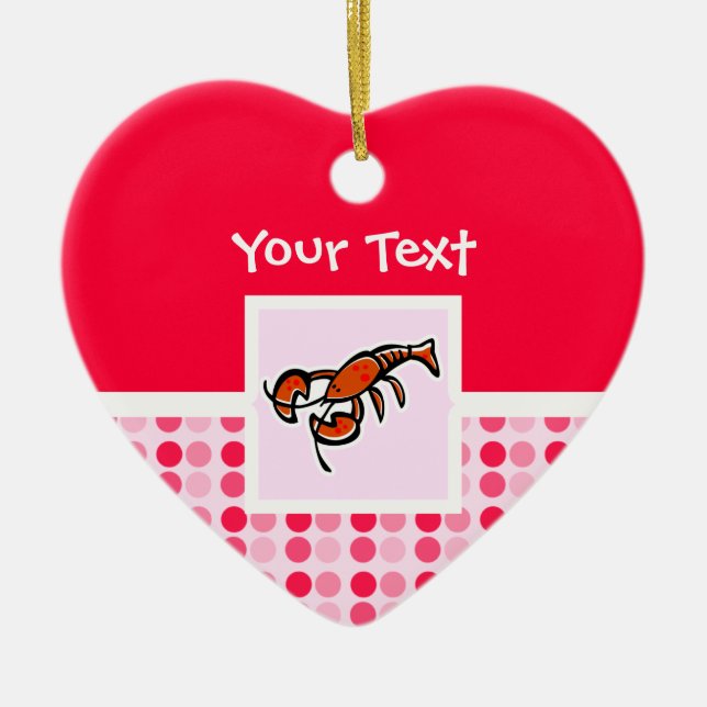 Cute Lobster Ceramic Tree Decoration (Front)