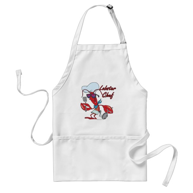 cute lobster chef cartoon standard apron (Front)